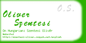 oliver szentesi business card