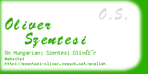 oliver szentesi business card